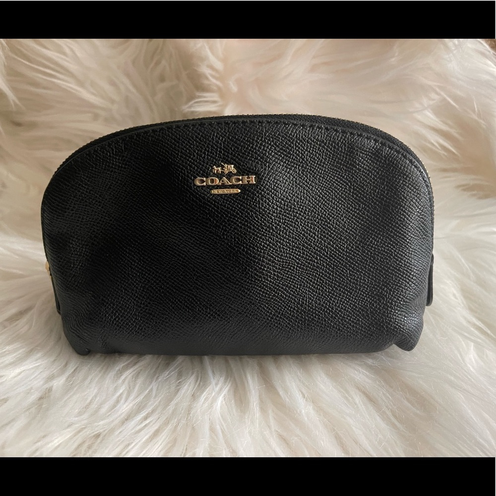 Black Coach Cosmetics Pouch